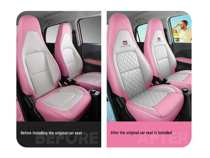 Lingbao Box Universal Cartoon Leather Seat Cover - All Seasons