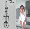 Душевая система Черный тропический душ Массажная душевая панель с ручным душем