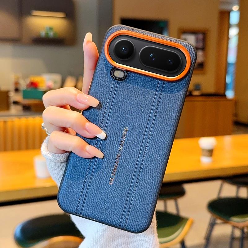 Чехол для Honor Magic 8 Pro Air, TPU, кожаная наклейка, легкий роскошный вид, дизайн со швом, красная крышка камеры