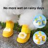 Новые водонепроницаемые милые силиконовые дождевики для собак на прогулку с яйцом для средних и маленьких собак, износостойкие и нескользящие, для домашних животных в дождливые дни