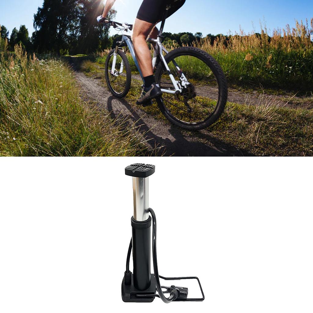 High Pressure Bike Pump Household Portable Mini Floor Pump for Mountain Bike Electric Bicycle Basketball Black Standard