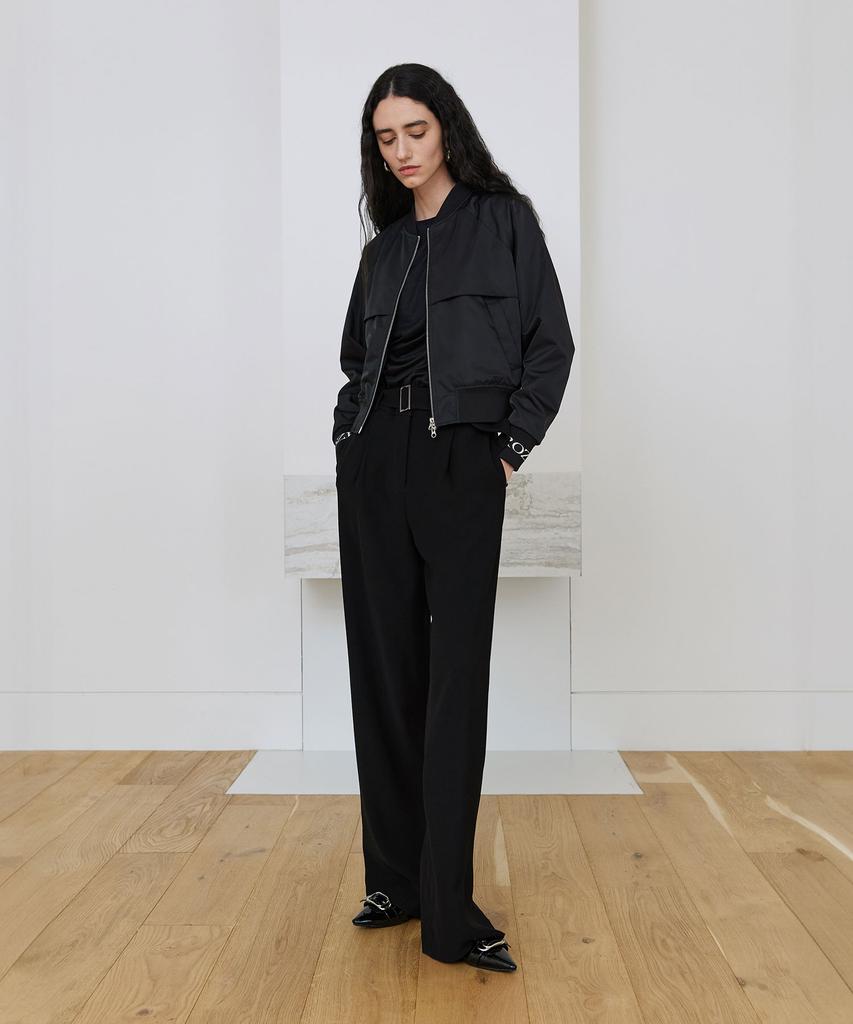 Ilroze Jacquard Bomber Jacket (Black)