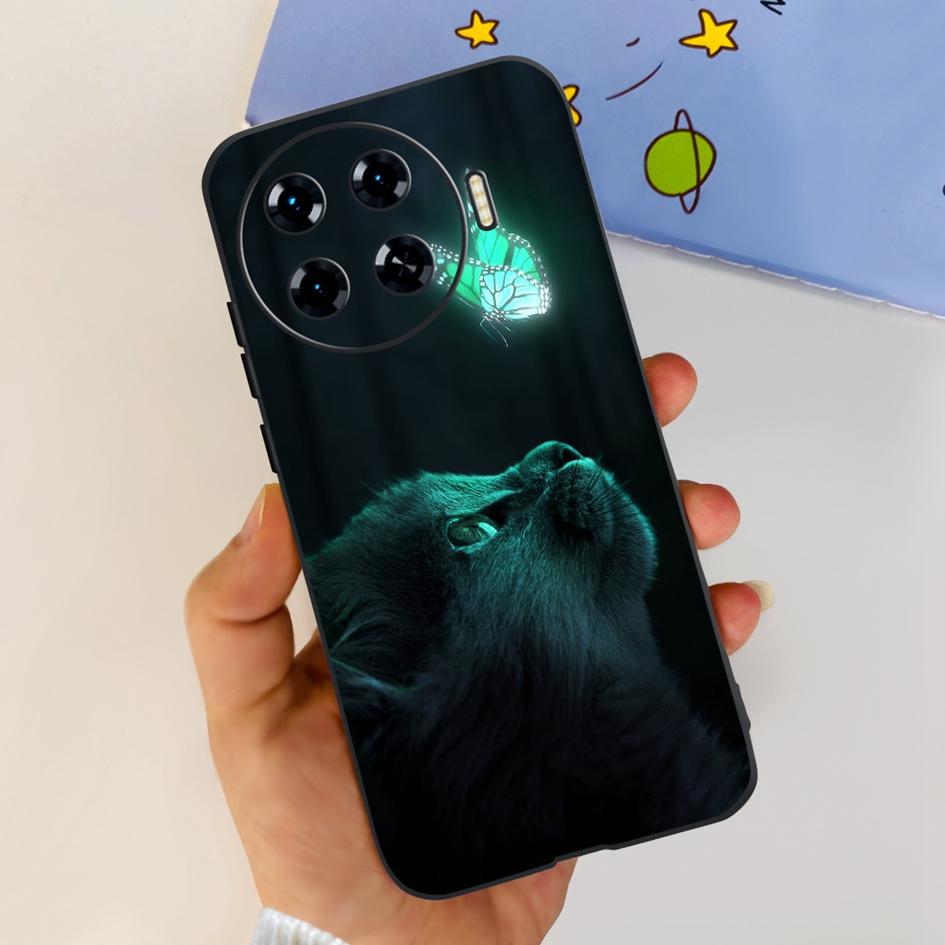 Для Tecno Spark 20 Pro+ KJ7 Чехол 2024 Милое Сердечко Мультяшный Динозавр Ударопрочный Мягкий Чехол Для Tecno Spark 20 Pro Plus Чехол Funda