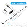 jasavdio 3.5mm to Mini XLR Coiled Cable, 1/8" TRS Plug Right Angle to 4-Pin Mini XLR (TA4F) Female Headphone Audio Spire Coiled Cable