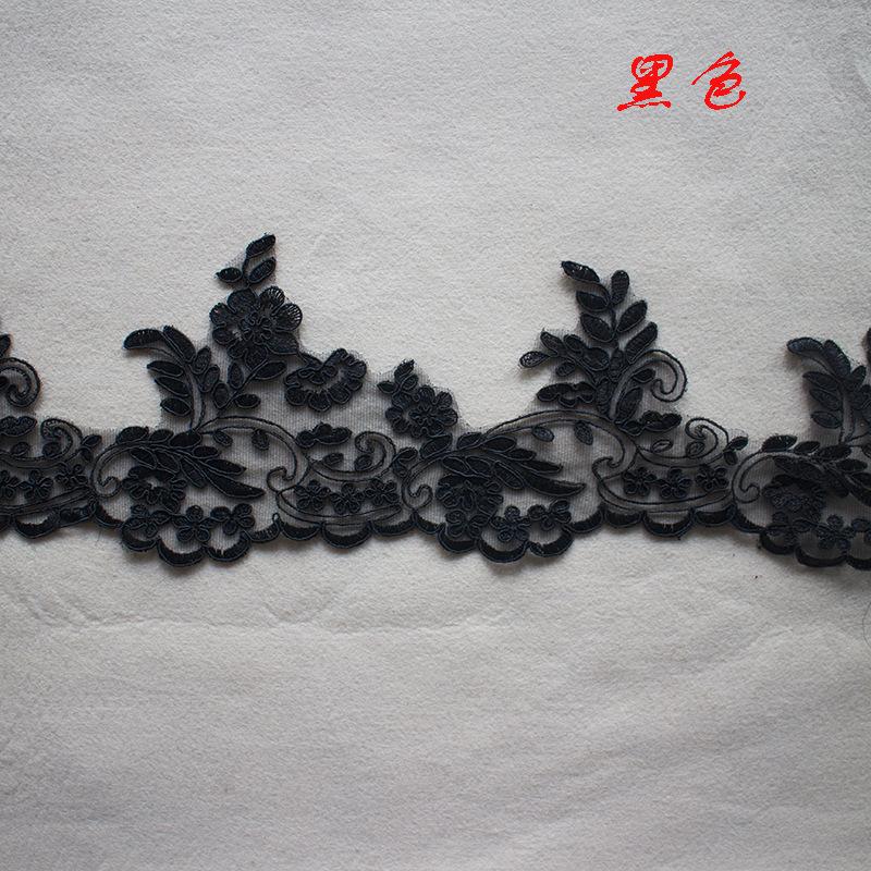 7 см Многоцветная дрель для ногтей Трехмерный цветок Блестки Декоративная одежда Юбка Манжеты Этнический стиль Аксессуары Кружево