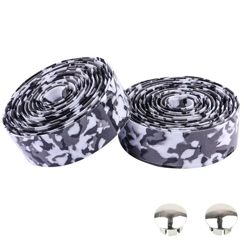 1 пара дорожных велосипедных лент на руль, дышащая противоскользящая губка, велосипедная лента, камуфляжная амортизирующая ручка, аксессуары для MTB