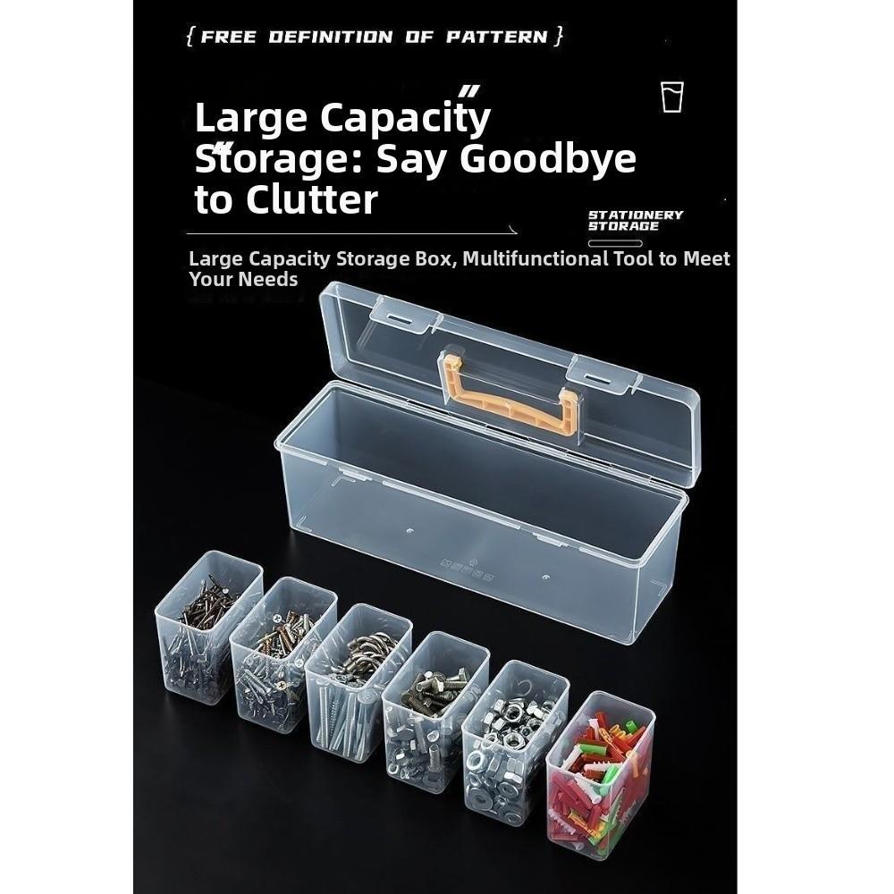 7pcs 6 Small Boxes 1 Large Box Tool Parts Storage Box Set for Home Use
