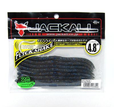 Jackall Мягкая приманка Flick Shake Worm 4,8 дюйма 2 тона BG Pro Blue (3822)