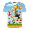 MINISO Child Game Super Mario Bros T Shirt Kids Boy Cartoon Clothes Tops Tees Boys T-shirt Luigi Mario T-shirts Children's Short Sleeve