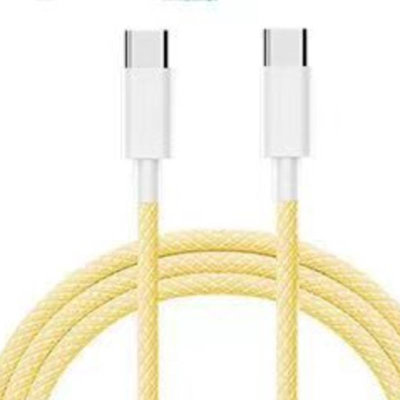 Кабель для передачи данных C-C 60 Вт Быстрая зарядка для iPhone 15 16 Type-C на Type-C Кабель для суперзарядки Телефонный кабель Нейлоновый кабель