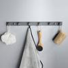 Gray Aluminum Wall Mounted Bathroom Clothes Coat Hook Bedroom Storage Hook Clothes Hanger Hooks Black Bathroom Towel Hook