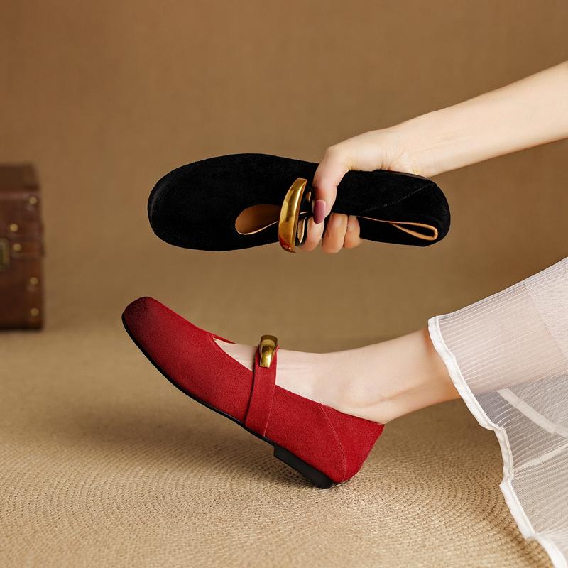 Модные женские новые кожаные замшевые металлические аксессуары пряжка для ремня круглый носок низкий каблук туфли Мэри Джейн модные повседневные одинарные туфли