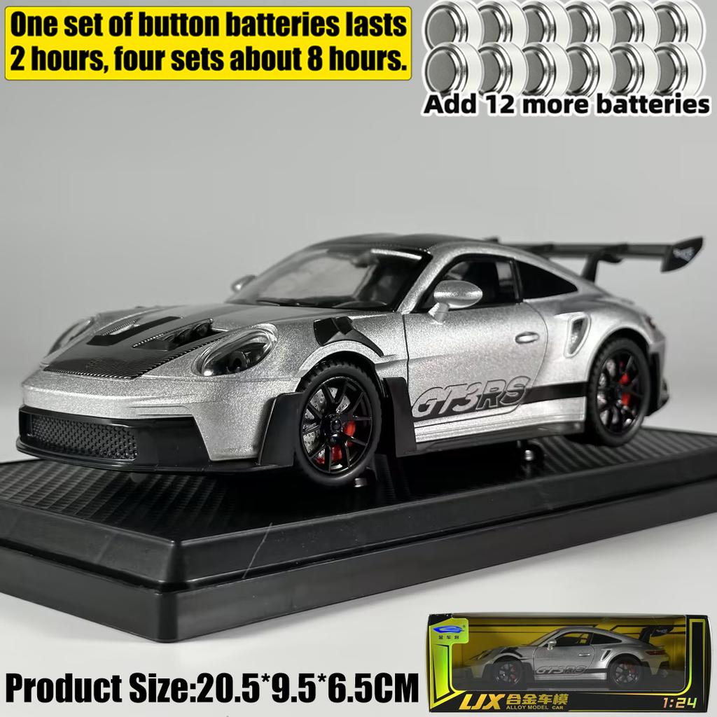 1:24 Porsche 911 GT3 RS 992 Generation GT Sports Car Alloy Metal Diecast Model Car Home Decoration & Computer Desktop Ornaments