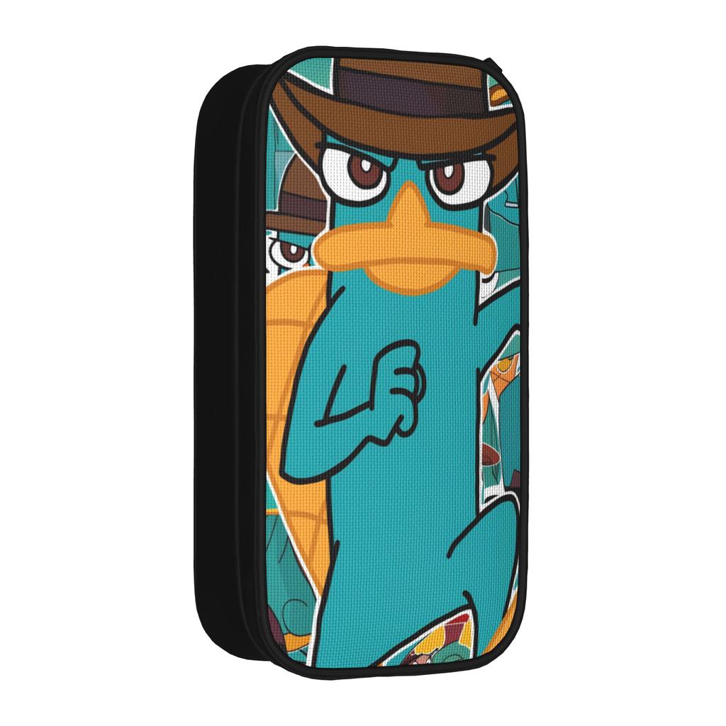Classic Perry The Platypus Pencil Case Anime Pencilcases Pen for Girl Boy Big Capacity Bags School Supplies Gifts Accessories