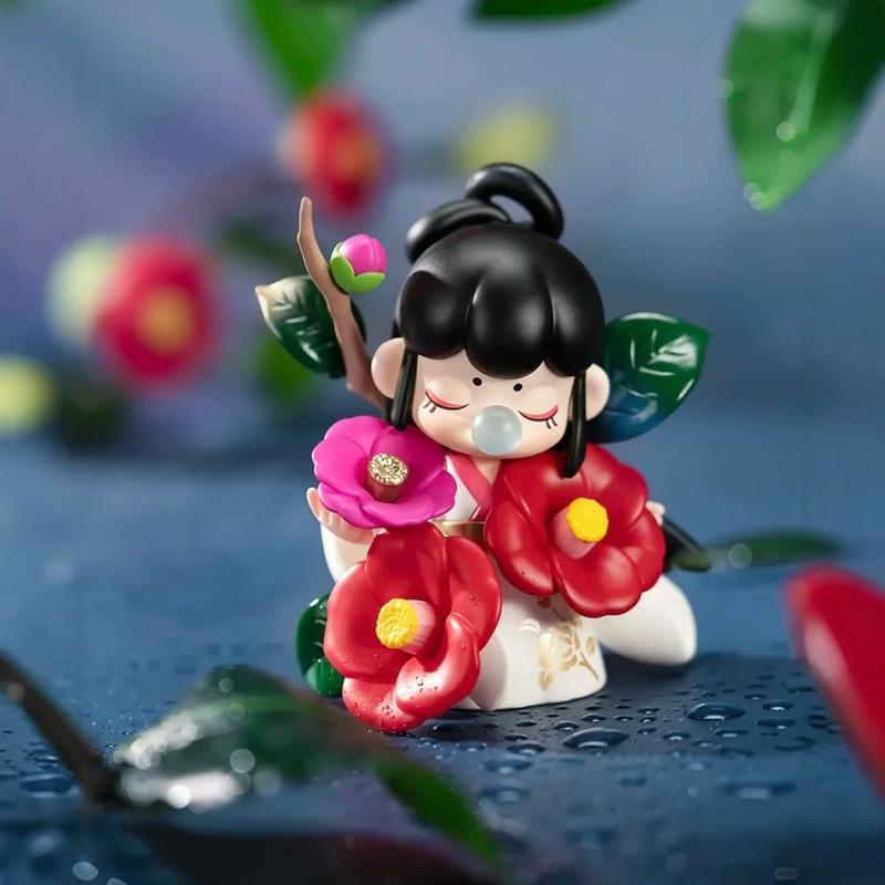 Jade Hairpin Snow Lotus Cherry Blossom Figurine Toy - Chinese Style Gift for Girls