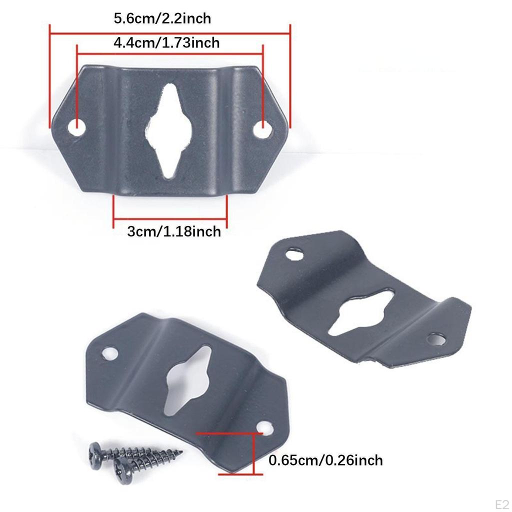 6 Pieces Speaker Wall Hanger Plate Bracket Connectors Accessory Universal for Clocks, Cooker Hoods