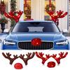 Car Christmas Decorations Christmas Cute Waterproof with LED Light Car Costume Decor Reindeer Antlers & Nose for Winter Holiday