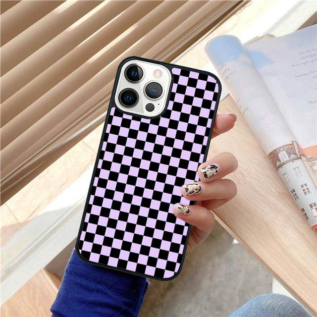Клетка Шахматная Клетка Клетчатый Чехол для Телефона Для iPhone 17 Air 15 16 14 13 12 Pro Max 11 Pro Max Plus