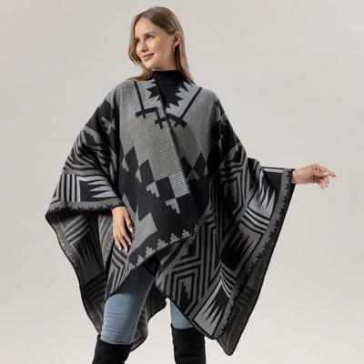 Теплая накидка-шаль Great Northwest Travel Wear Шарф Женская жаккардовая накидка с разрезом