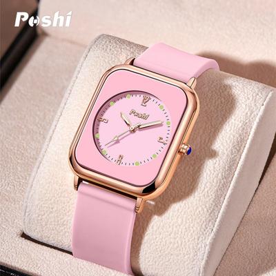 POSHI New Jelly Small Square Table Простые модные силиконовые женские часы