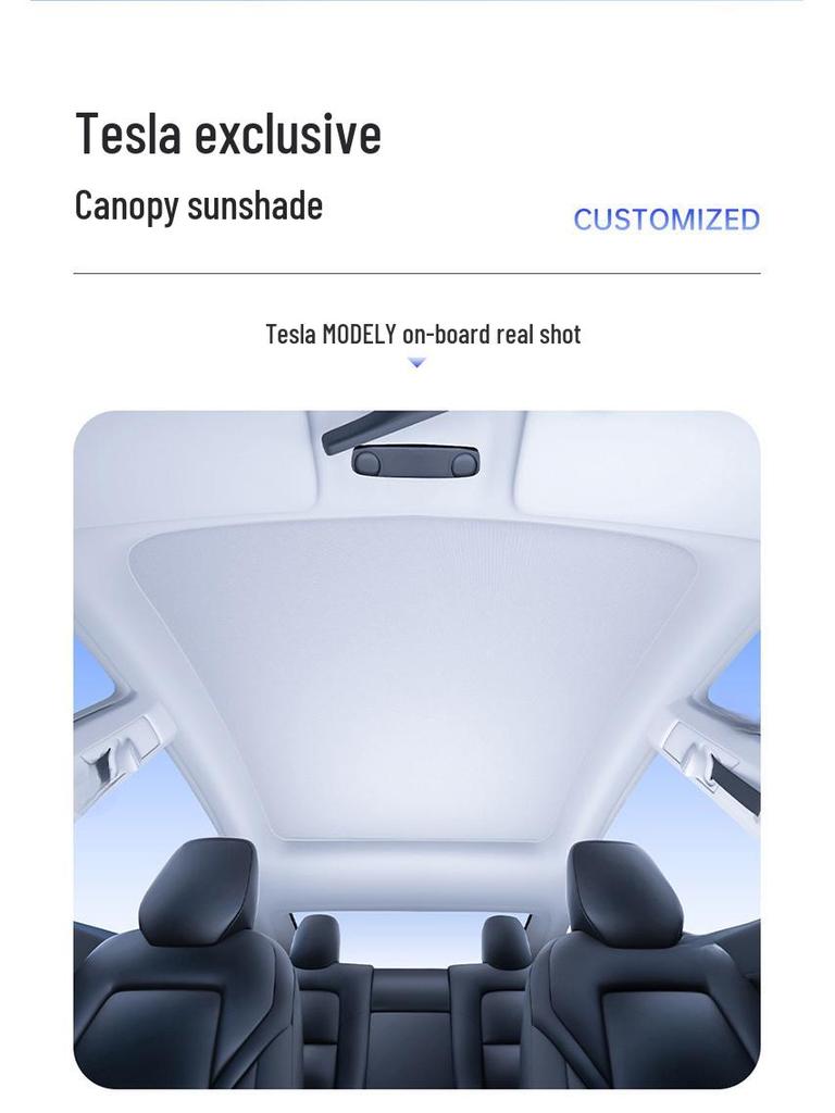 Tesla Model Y/3 Sunroof Sunshade - New Panoramic Heat Insulation Curtain