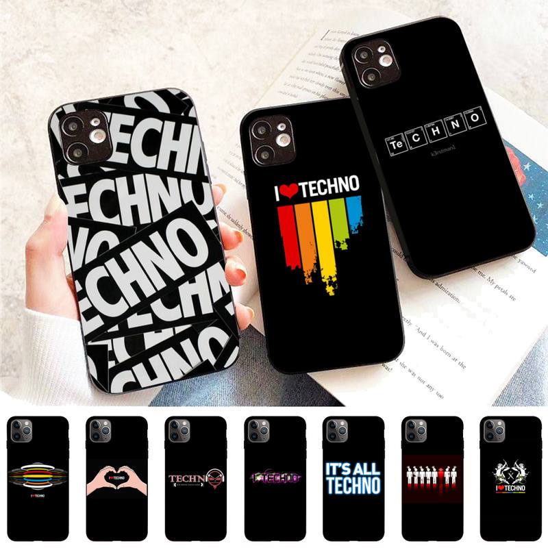 Чехол для телефона Techno Music для iPhone 11 12 13 Mini Pro Max 8 7 6 6S Plus X 5 SE 2020 XR XS Funda Case