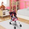 Poussette canne pour poupée légère et pliable avec harnais - Kinderplay (KP0290R)