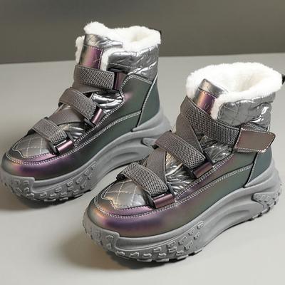 Женские зимние ботинки на платформе, женская обувь, теплые ботинки на толстой подошве с защитой от скольжения