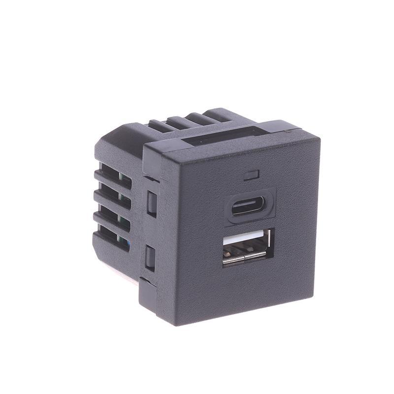 Разъем для панели питания USB Type-C, встроенная настольная розетка USB, розетка переменного тока, зарядный модуль, выход 5 В 2,1 А