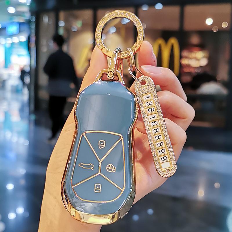 New TPU Car Remote Key Case Cover Protect Shell Bag For Xpeng Xiaopeng P5 P7 G9 G3i Smart 4 Buttons Keyless Accessories