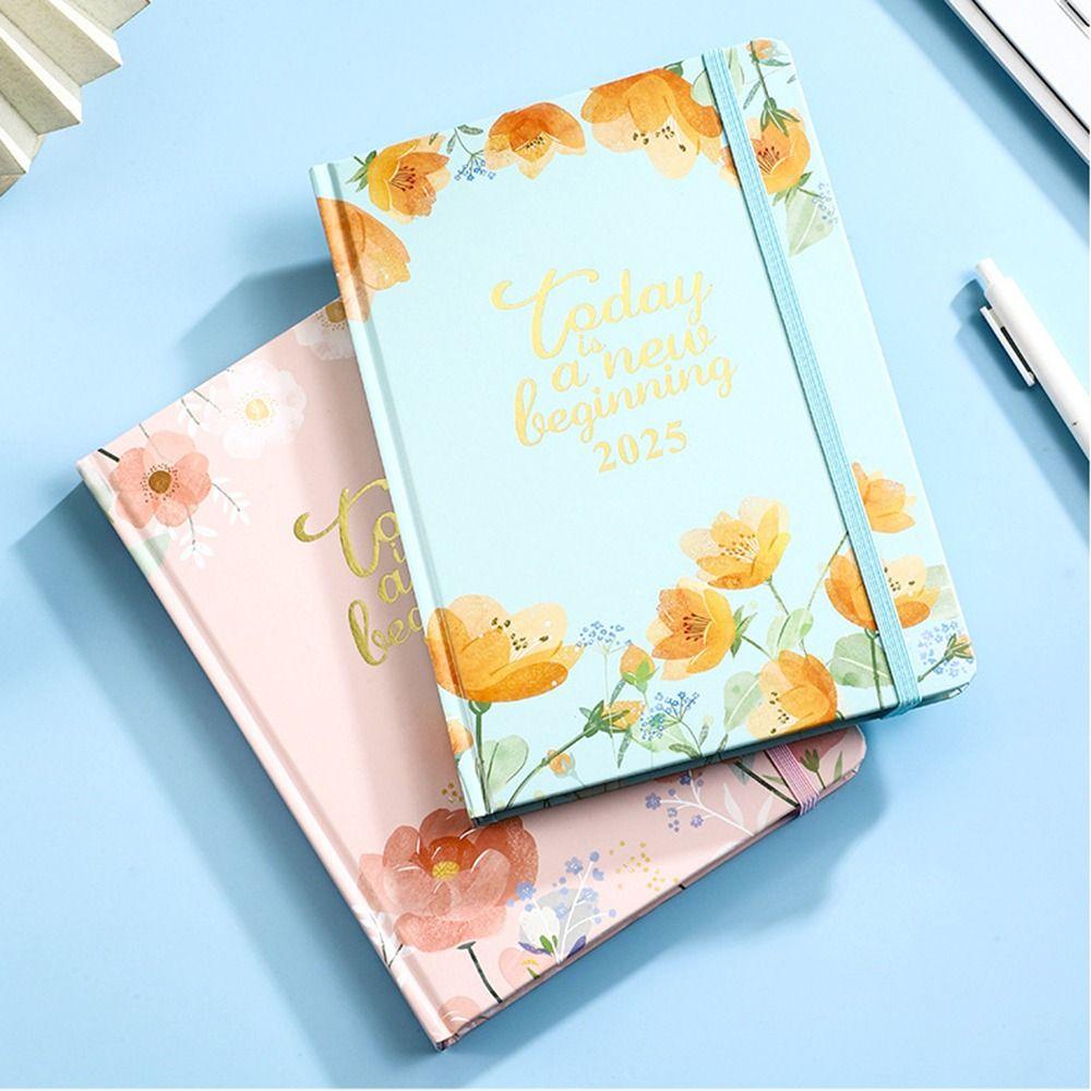 A5 2026 Planner Notebooks 160 Pages Thick Paper English Notebook Multifunction Cardboard Cover Datebook Diary