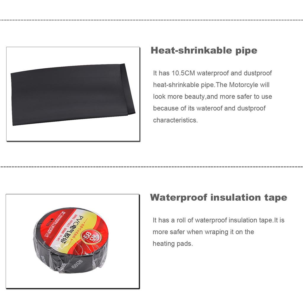 12V Motorcycle Heated Handles Grips ATV Snowmobile Handlebar Heater Warmer Kit For Suzuki Yamaha Heated Steering Wheel Universal