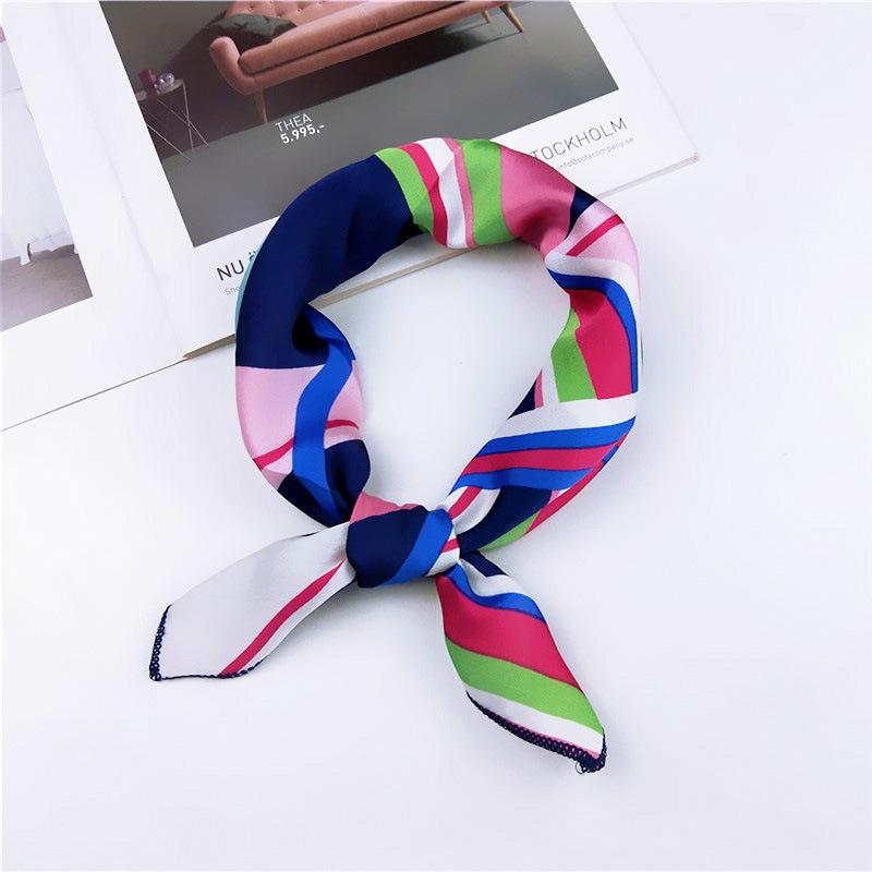 50 Spring/Summer New Small Scarf Small Square Scarf Women'S Professional Decoration Printed Professional Fashion Scarf