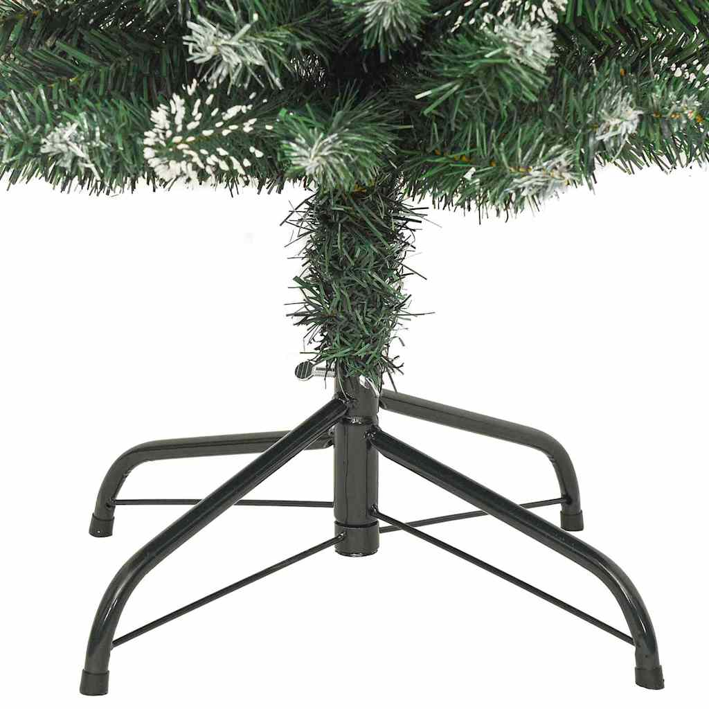 Artificial Slim Christmas Tree in Green and White 120 cm
