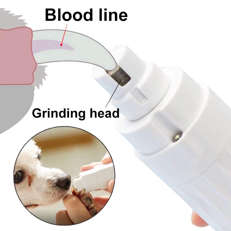 Electric Dog Nail Clippers Pet Claws Cutter Grinders Tools With LED Light Cat Paws Nail Grooming Trimmer Cleaning Supplies