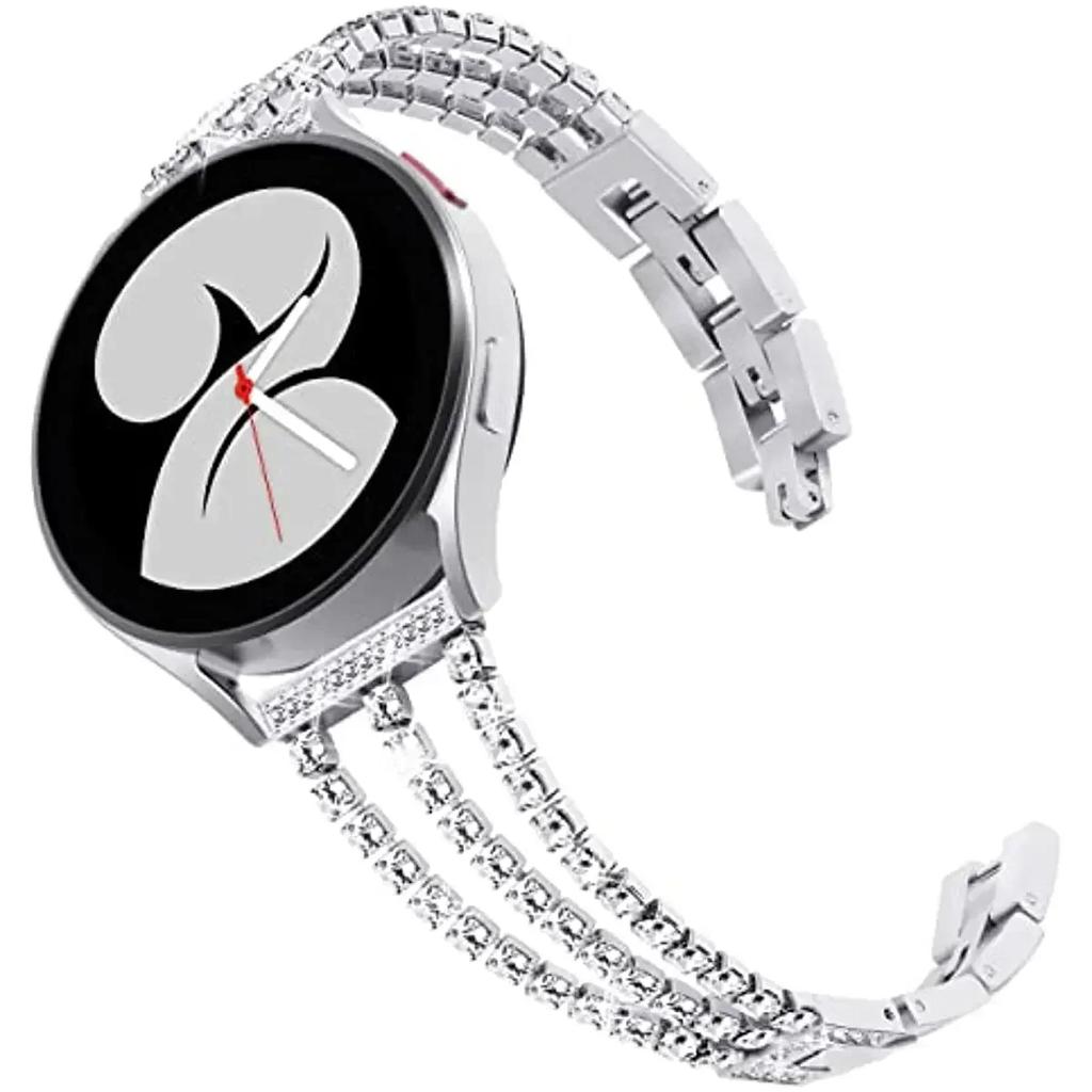 22 мм 20 мм Женский бриллиантовый ремешок-браслет для Samsung Galaxy Watch 7 6 5/Pro 4/6Classic Ремешок 40 мм 44 мм 45 мм 42 мм 43 мм 47 мм Active 2