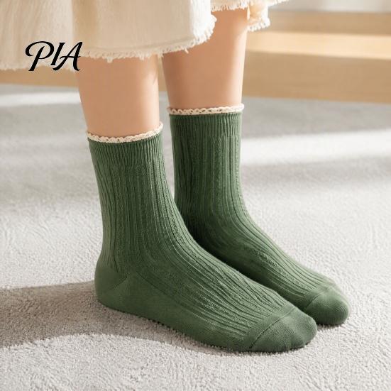 Stylish Socks for Loafers Ruffle Crew Women, Cotton Frilly Lace Socks, Soft Breathable Fashionable Leg Warmers Boots Casual Ankles Daily Wear