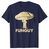 Funguy Забавные грибы Грибковая футболка Футболка Мужская Женская Мода Повседневная Оверсайз 100% Хлопок Футболка