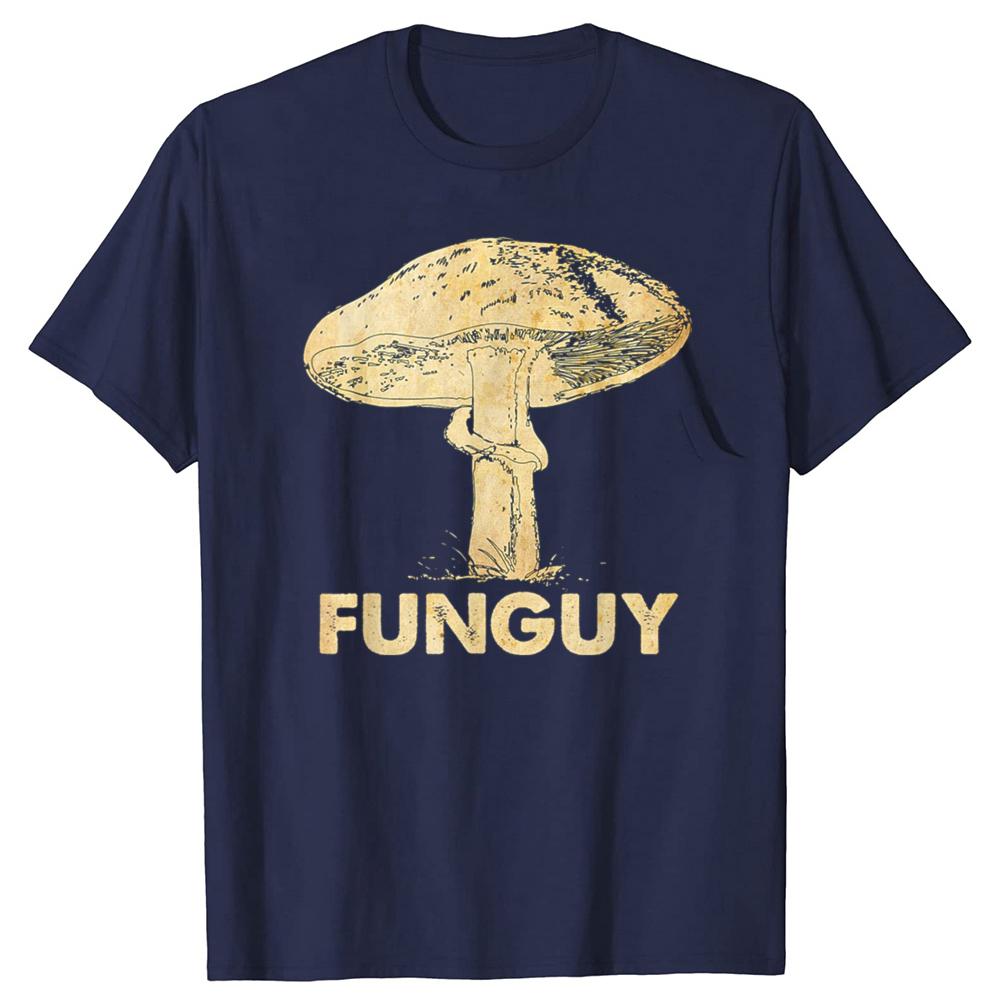 Funguy Забавные грибы Грибковая футболка Футболка Мужская Женская Мода Повседневная Оверсайз 100% Хлопок Футболка