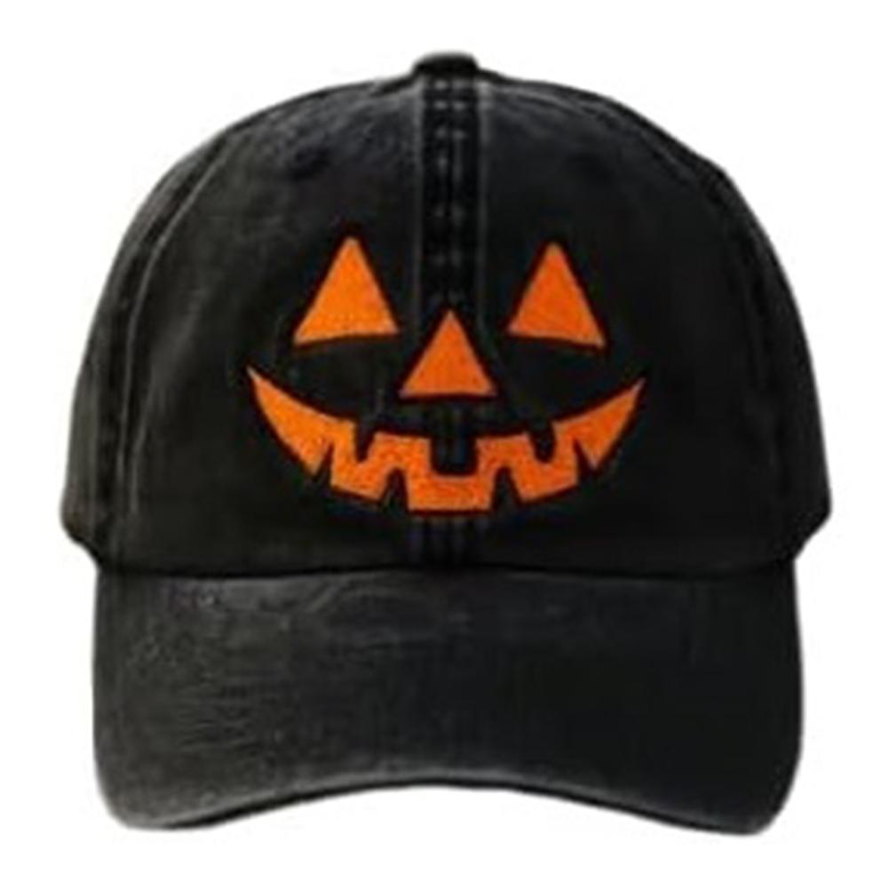 Halloween Ghost Hat for Women Men Halloween Pumpkin Embroidery Baseball Cap for Fishing Camping Picnic Beach Family Outings