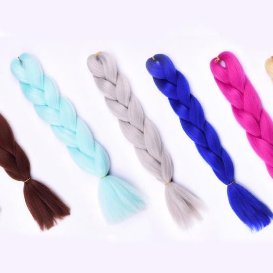Женские Jumbo вязание крючком плетение Ombre Color Синтетические наращивания волос Kanekalon