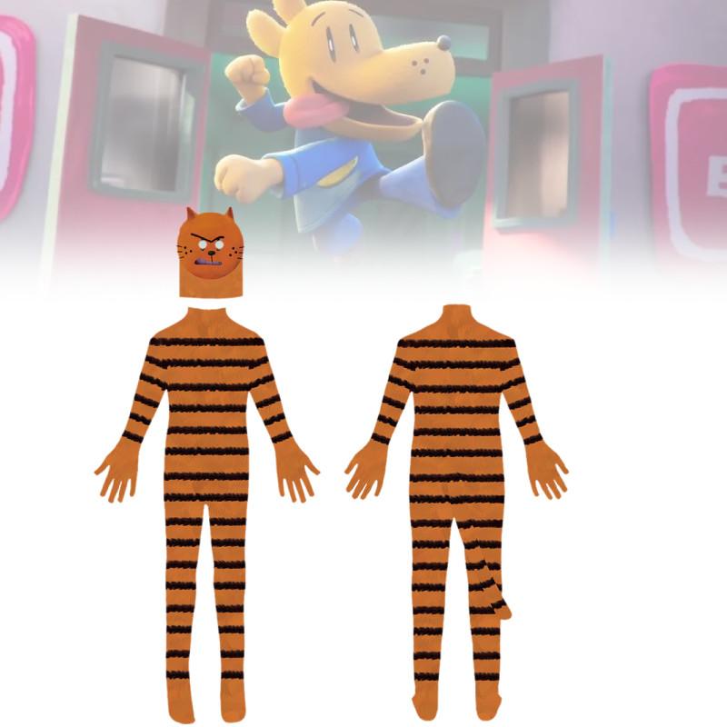 Dog Man Halloween Costume For Kids Featuring Adorable Pitty Cat Design Perfect For Cosplay