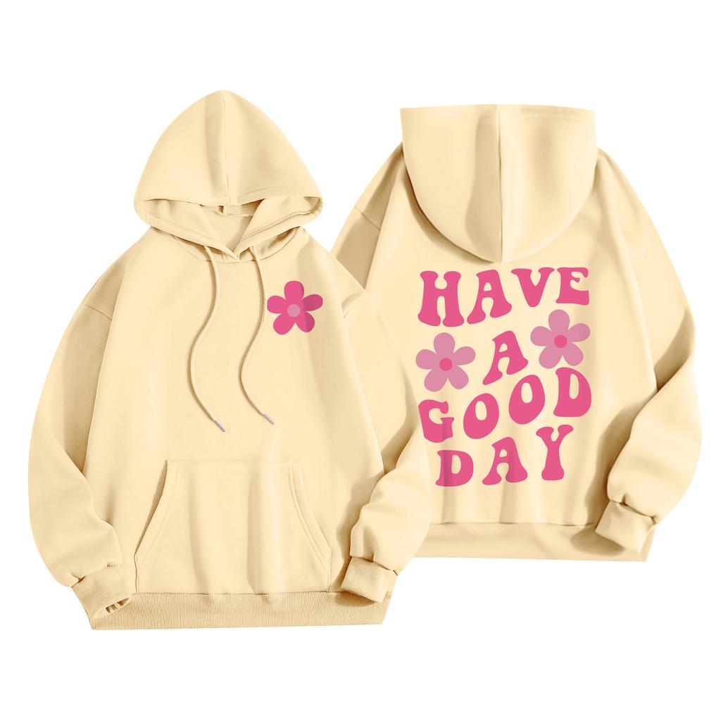 Женская мода, женский легкий пуловер с длинными рукавами и карманами, толстовка с капюшоном в стиле консервативного стиля