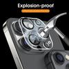 For iPhone 15 Pro/15 Pro Max Camera Lens Protector Black Ring Silk Printing Tempered Glass Acrylic Lens Film
