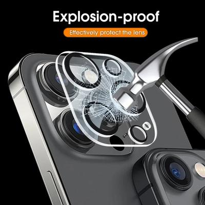 Защитное стекло для объектива камеры iPhone 14 Pro/14 Pro Max, черное кольцо, шелкография, закаленное стекло, акриловая пленка для линзы