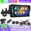 6,8-дюймовый мотоциклетный навигатор 2K DVR беспроводной CarPlay Android Auto IP67 водонепроницаемый двойной дисплей Bluetooth экран портативный TPMS
