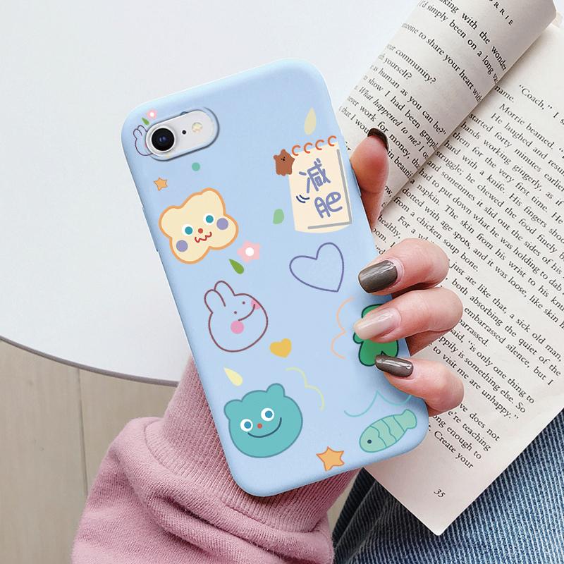 Цветы Чехол Для iphone 6 6S Plus Capa iphone6 6S+ 6+ Чехол для телефона Мягкий силикон Милый Кот Медведь Задняя крышка Для iphone6 iphone6s+