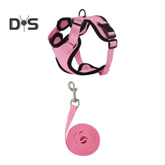 Кошачья шлейка и поводок для прогулок, регулируемый, устойчивый к побегу, жилет для котят, шлейка со светоотражающими полосками для котят средних и больших размеров