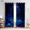 Космические шторы Звездное небо Млечный путь Метеор Звездное небо Закат Мечтательные Красочные Шторы для спальни Гостиной Детской комнаты 2 шт.
