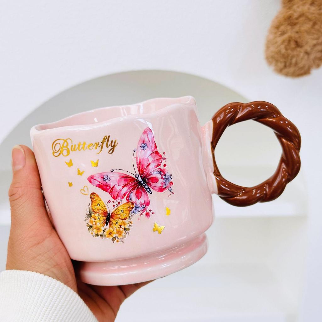 Кружка Папа Утка с крышкой Милая керамическая чашка Пара Девушка с высоким взглядом Сердце Подарок Девушка Чашка для воды